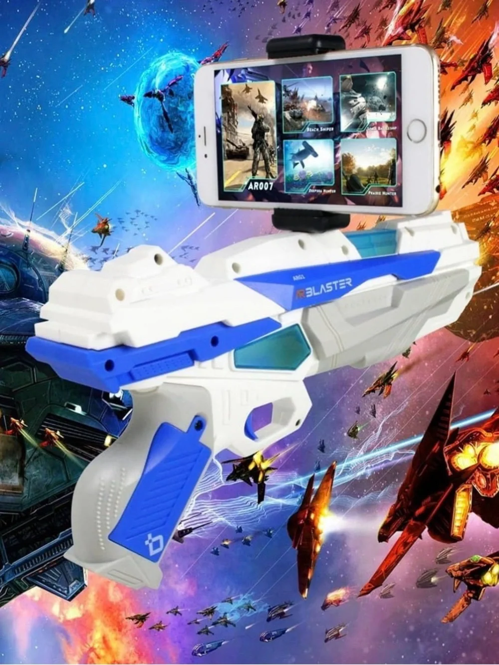 AR Blaster Augmented Reality Game Blaster - White & Blue